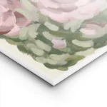 affiche avec des roses roses peintes a lhuile sur un fond de feuillage vert et d lightpanel.webp