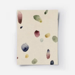 affiche avec des taches de peinture abstraites et organiques aux couleurs variee.webp