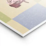 affiche avec deux chaussures bordeaux un verre de vin blanc et un livre sur un f lightpanel.webp