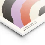 affiche avec deux demi cercles de couleurs beige marron orange violet et noir de lightpanel.webp