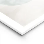 affiche avec deux feuilles de calathea en trait blanc sur un cercle vert et un f lightpanel.webp