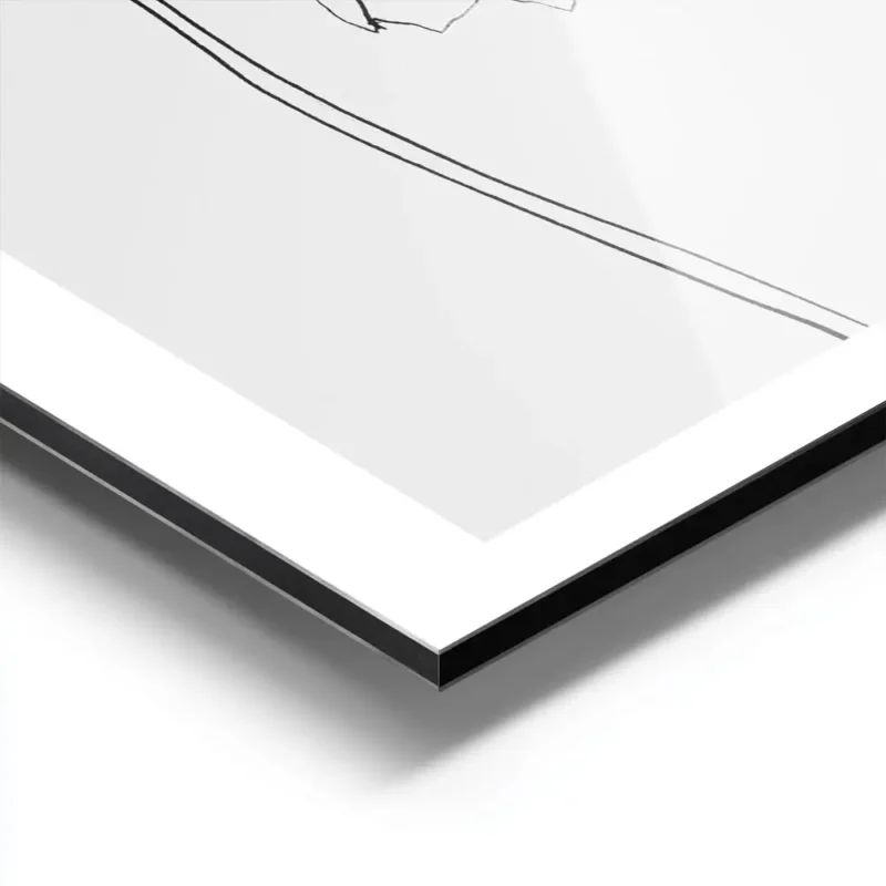 affiche avec deux tulipes grises dessinees a la main avec un effet de superposit aluminium.webp