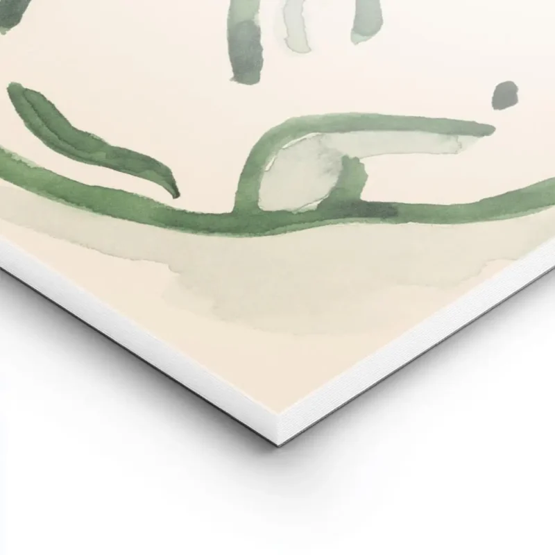 affiche avec deux visages stylises en vert fonce et clair evoquant lamour sur un lightpanel.webp