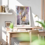 affiche avec fifi brindacier tommy et annika sur des marches en bois avec un che bureau.webp