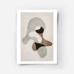 affiche avec formes abstraites grises marron et noires sur fond beige avec un ef.webp