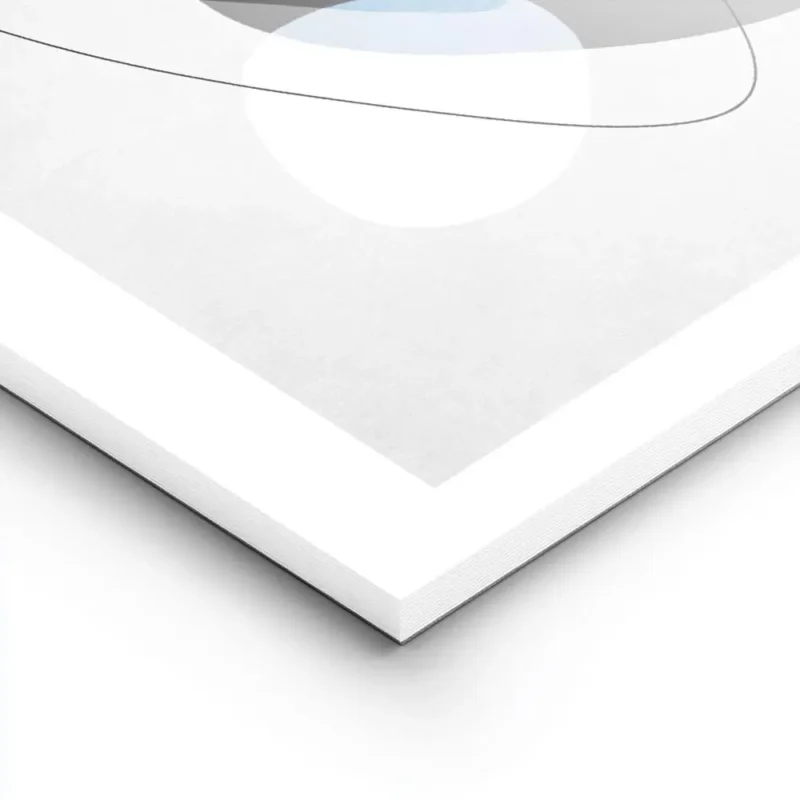 affiche avec formes abstraites jaunes et grises tourbillon noir et lignes fines lightpanel.webp