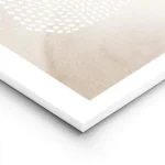 affiche avec formes abstraites roses et beiges une forme ovale texturee de point lightpanel.webp