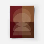 affiche avec formes geometriques abstraites superposees et texturees aux couleur.webp