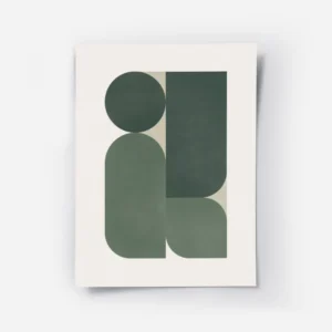 affiche avec formes geometriques vertes et rectangles sur fond beige clair.webp