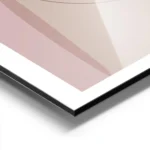 affiche avec formes graphiques abstraites et lignes courbes en tons de rose et r aluminium.webp