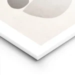 affiche avec illustration de formes abstraites et texturees en beige et gris sur lightpanel.webp