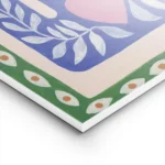 affiche avec illustration de mains yeux et feuilles bleus beiges et verts evoqua lightpanel.webp