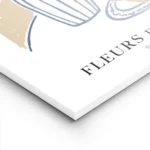 affiche avec illustration de tournesols dans un vase raye et doranges sur une as lightpanel.webp