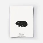 affiche avec illustration dun cochon dinde noir et blanc sur fond gris clair ave.webp