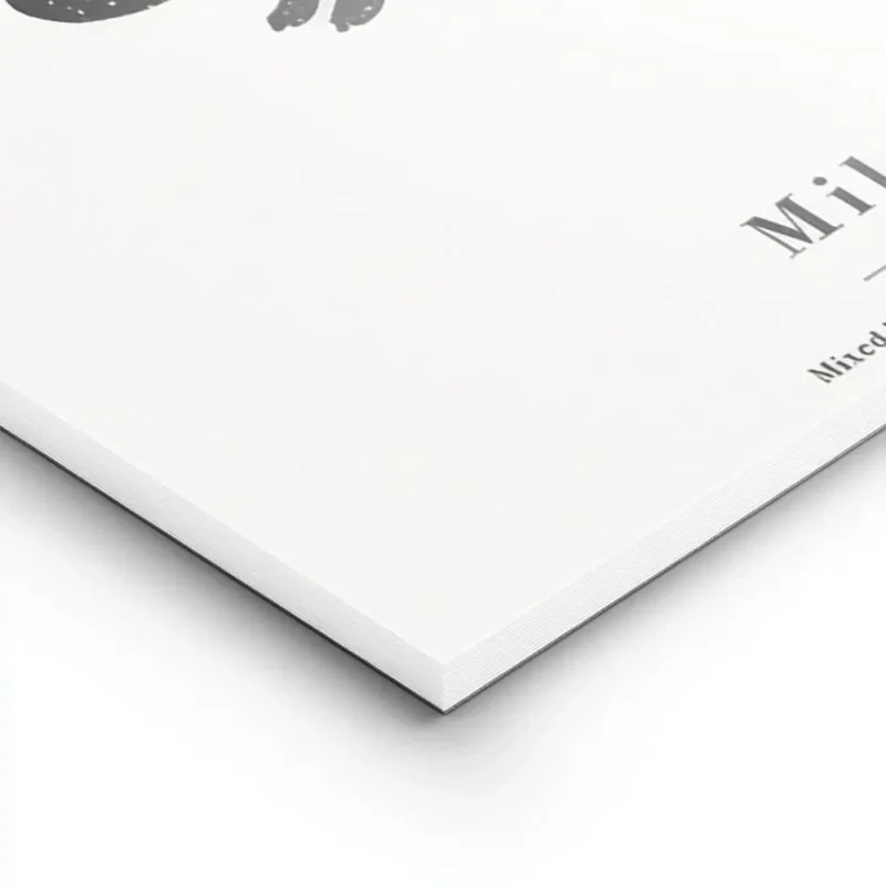 affiche avec illustration dun cochon dinde noir et blanc sur fond gris clair ave lightpanel.webp