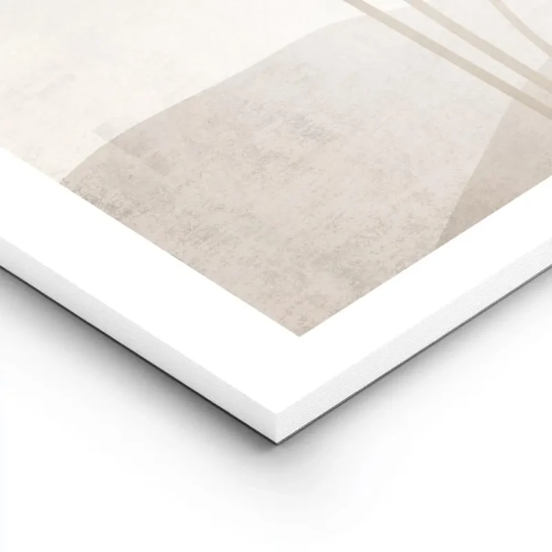 affiche avec illustration dun soleil blanc derriere des feuilles beiges sur un f lightpanel.webp