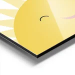 affiche avec illustration dun soleil jaune souriant et le texte hello sunshine e aluminium.webp