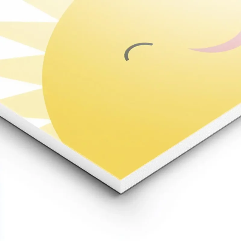 affiche avec illustration dun soleil jaune souriant et le texte hello sunshine e lightpanel.webp