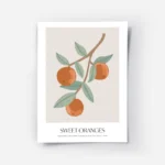 affiche avec illustration dune branche doranger portant des oranges et des feuil.webp