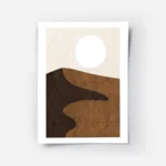 affiche avec illustration graphique de dunes de sable marron une ombre foncee et.webp