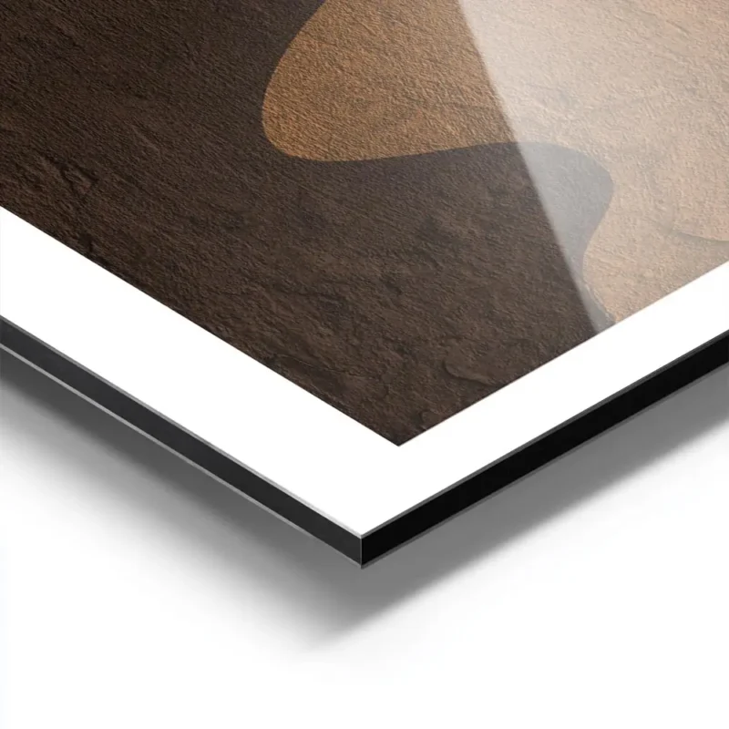 affiche avec illustration graphique de dunes de sable marron une ombre foncee et aluminium.webp