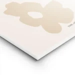 affiche avec illustration graphique de fleurs decoupees roses orange et beiges s lightpanel.webp