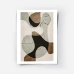 affiche avec illustration graphique de formes abstraites marron grises et noires.webp