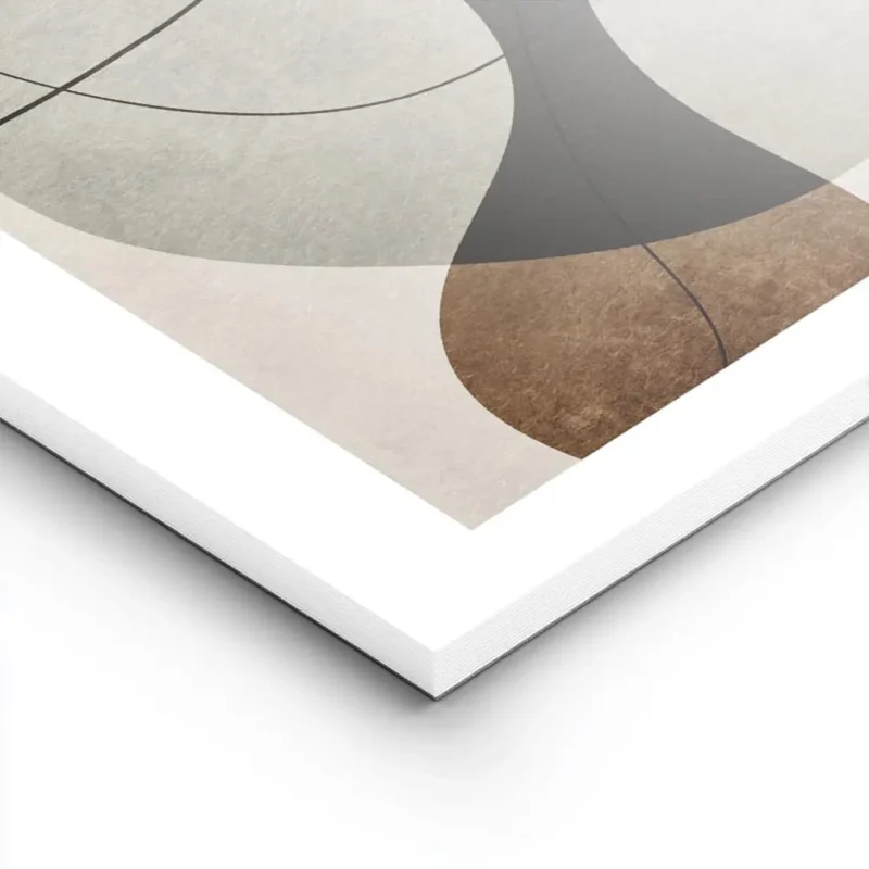 affiche avec illustration graphique de formes abstraites marron grises et noires lightpanel.webp