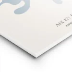 affiche avec illustration graphique dun corail abstrait bleu sarcelle et dun cer lightpanel.webp