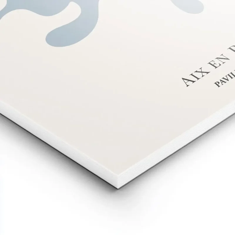 affiche avec illustration graphique dun corail abstrait bleu sarcelle et dun cer lightpanel.webp