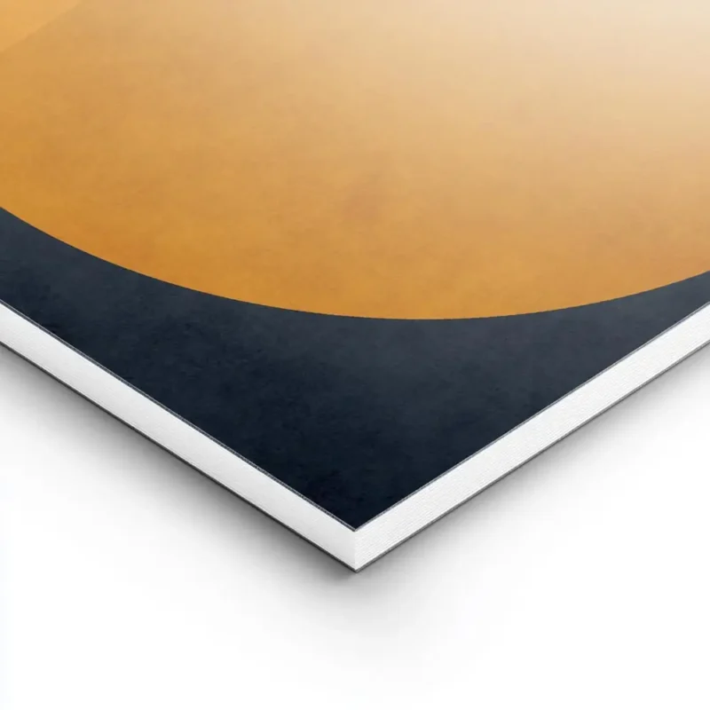 affiche avec illustration graphique dun soleil orange et doiseaux noirs sur fond lightpanel.webp