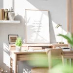 affiche avec la citation when you love what you have you have everything you nee bureau.webp