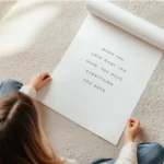 affiche avec la citation when you love what you have you have everything you nee en rouleau.webp