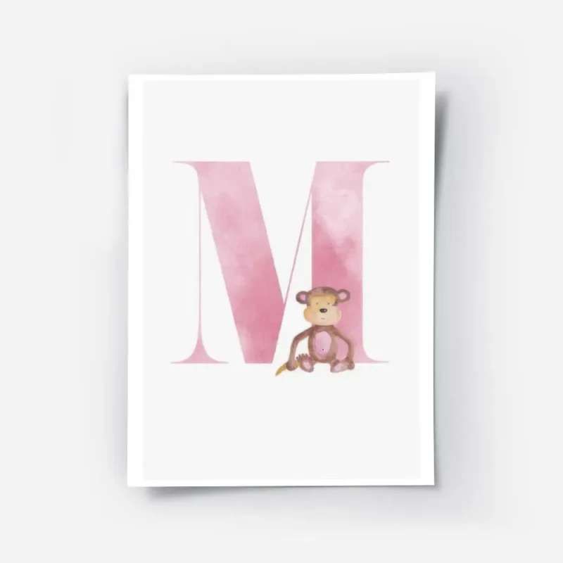 affiche avec la lettre m rose pastel en typographie aquarelle accompagnee dun si.webp