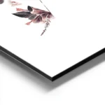 affiche avec le mot love forme de fleurs roses rouges et violettes ideal pour un aluminium.webp