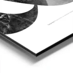 affiche avec le symbole esperluette en marbre noir sur fond blanc typographie el aluminium.webp