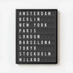 affiche avec le texte des noms de villes en typographie blanche sur fond noir co avec cadre.webp