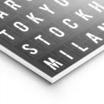 affiche avec le texte des noms de villes en typographie blanche sur fond noir co lightpanel.webp