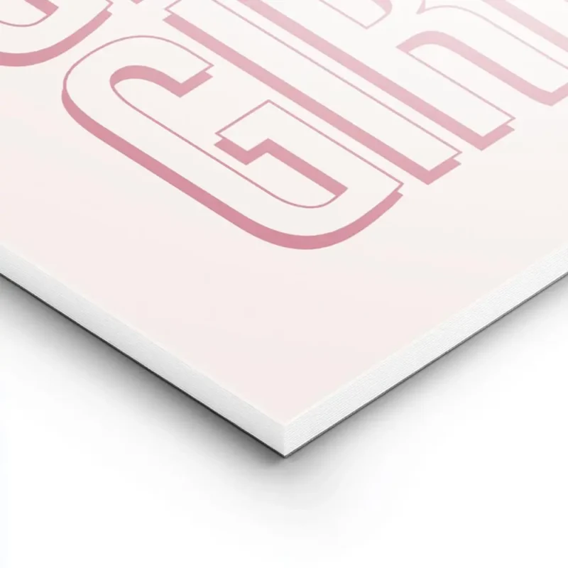 affiche avec le texte girls girls girls en rose typographie moderne lightpanel.webp