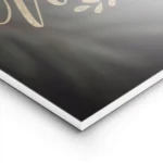 affiche avec le texte joy to the world en typographie doree sur un fond vert fon lightpanel.webp