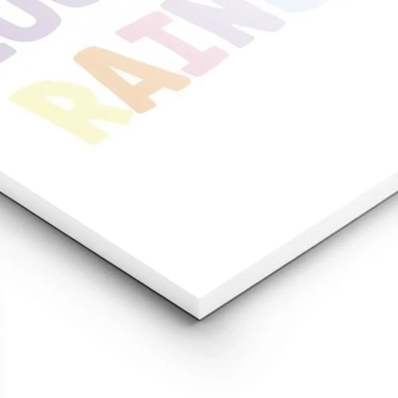 affiche avec le texte quand il pleut cherche les arcs en ciel en typographie col lightpanel.webp