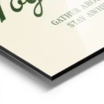 affiche avec les mots better together en vert fonce avec sharing moments et gath aluminium.webp
