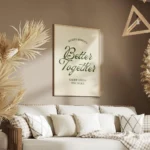affiche avec les mots better together en vert fonce avec sharing moments et gath salon.webp