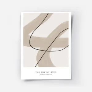 affiche avec lignes beiges epaisses et lignes noires fines sur fond clair avec l.webp