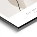 affiche avec lignes beiges epaisses et lignes noires fines sur fond clair avec l aluminium.webp