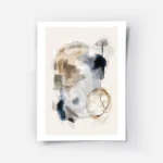 affiche avec peinture a laquarelle abstraite aux coups de pinceau beige et bleu .webp