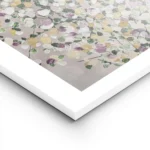 affiche avec peinture a points colores formant une feuille abstraite sur fond gr lightpanel.webp