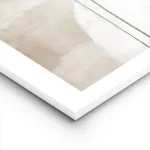 affiche avec peinture abstraite de formes organiques marron et blanches traverse lightpanel.webp