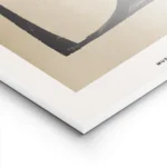 affiche avec peinture abstraite noire et beige typographie museum retrospective lightpanel.webp