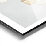 affiche avec un ballon a air chaud blanc un lapin et un elephant dans le panier aluminium.webp